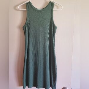 A New Day sleeveless ribbed racer tank dress. Teal Green. Worn 1x